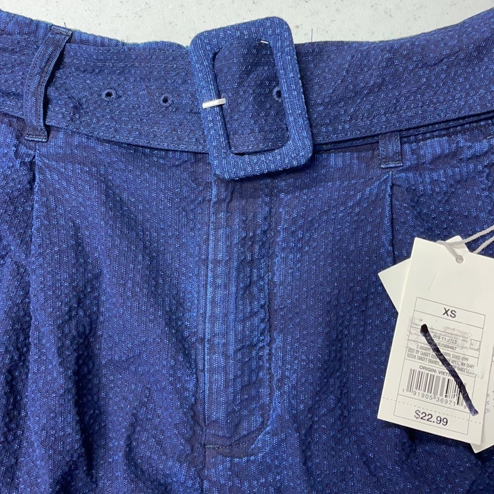 A New Day High Waisted Belted Blue Shorts Size XS - Picture 4 of 5